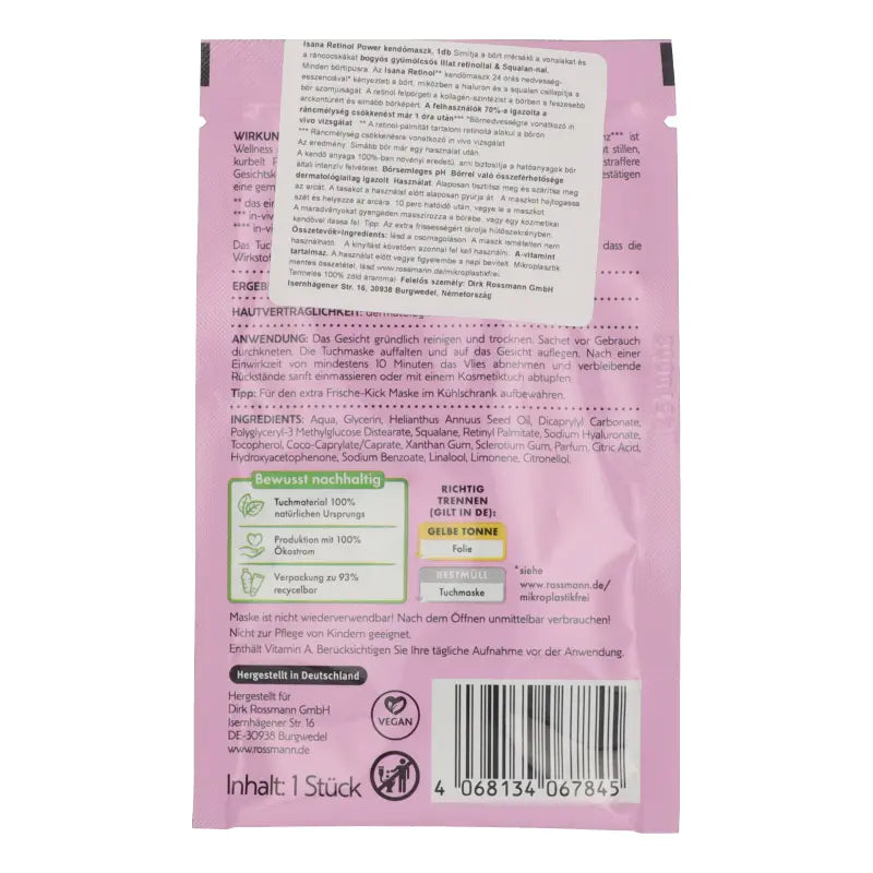 ISANA Masque en tissu Retinol Power