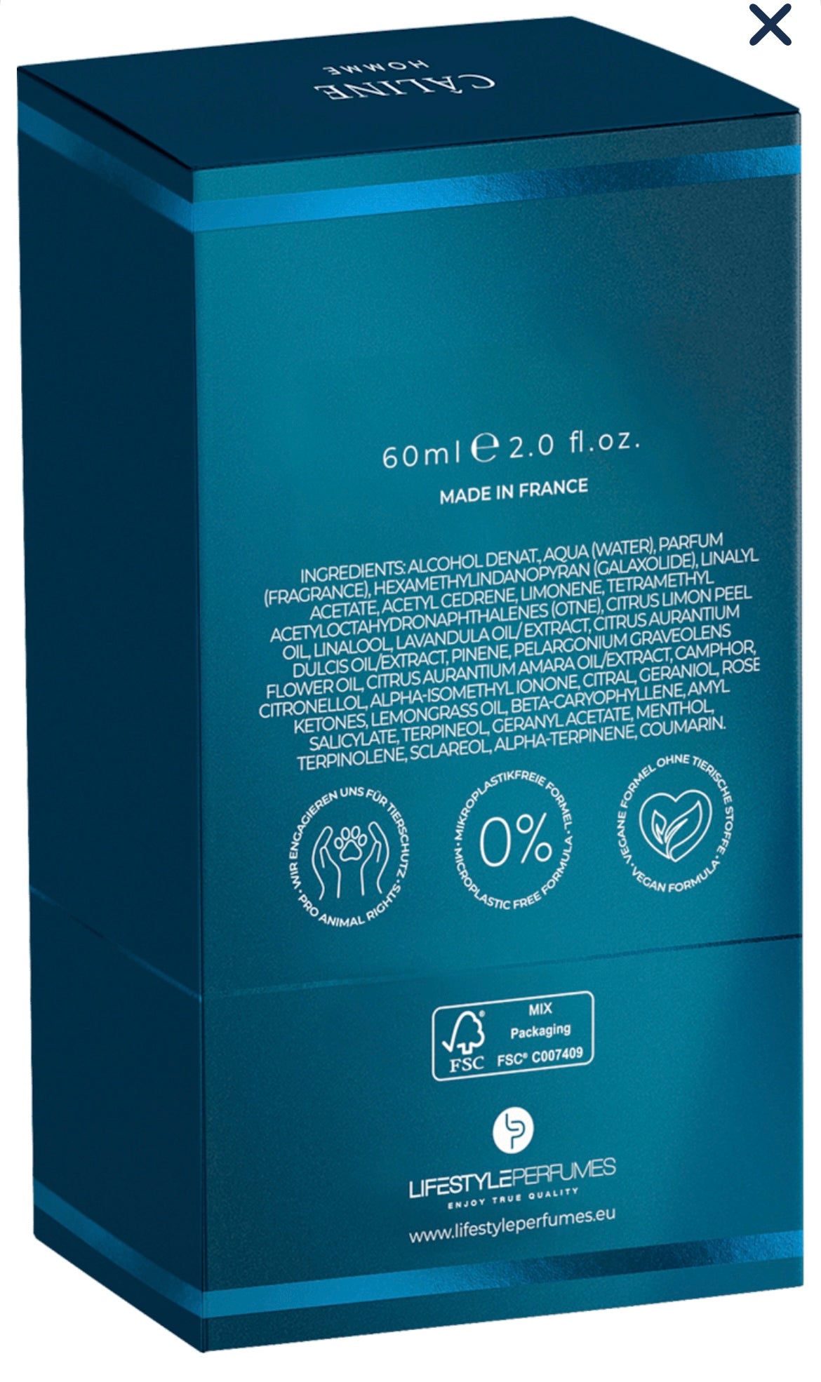 (R) Câline Absolute Blue 60 ml Pour Homme