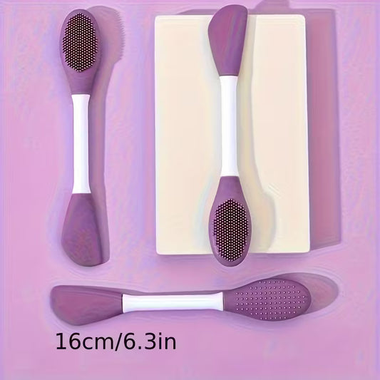 Pinceau masque facial en silicone double tête – 1 pièce