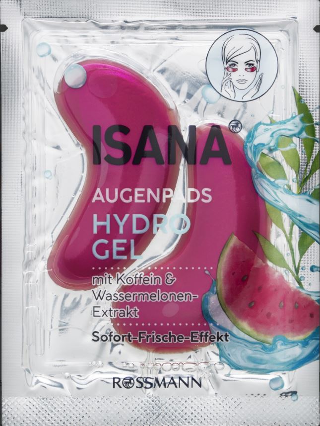 ISANA PATCHS HYDROGEL POUR LES YEUX avec caféine et pastèque
