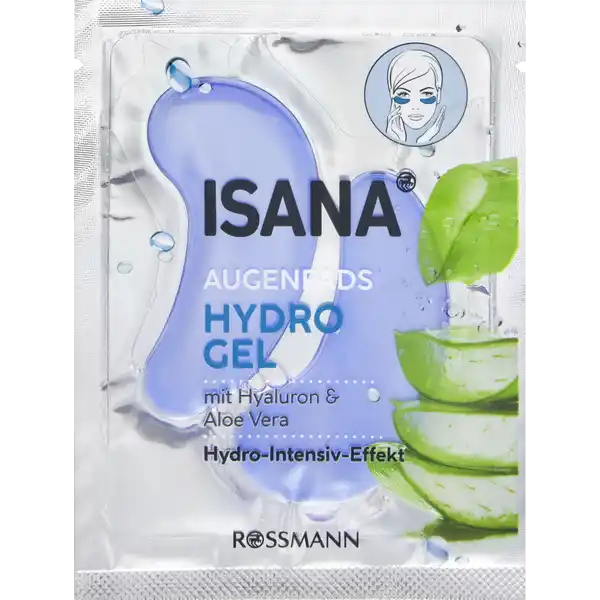 ISANA Patchs hydrogel pour les yeux avec acide hyaluronique et aloe vera